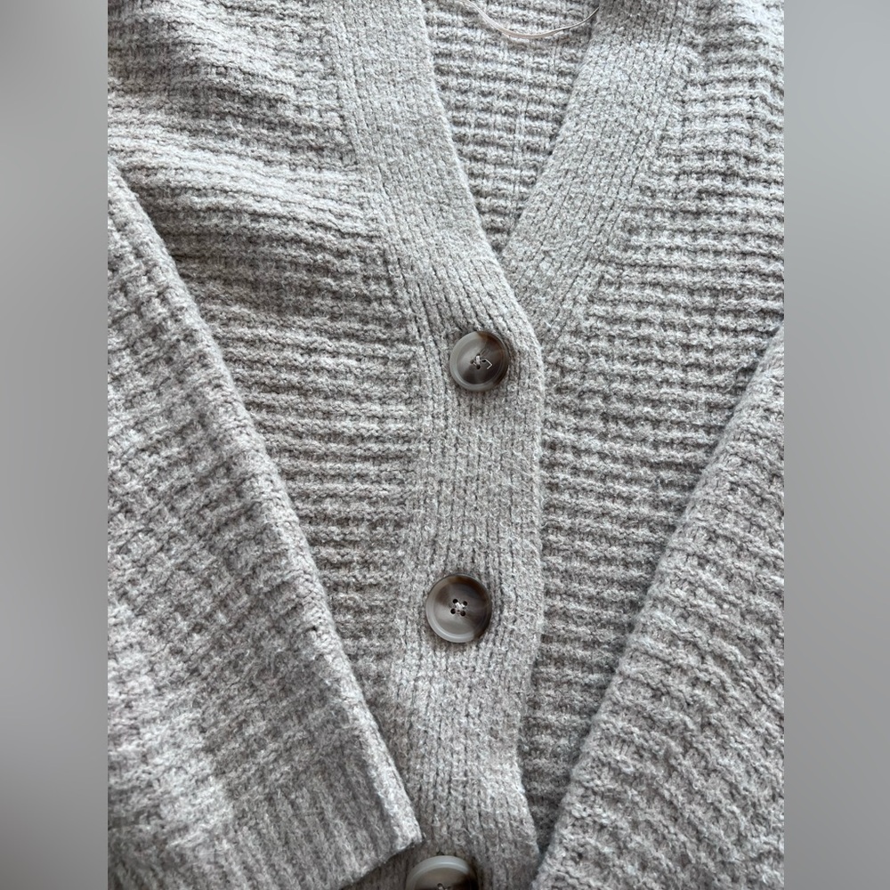 Universal Thread Medium Brown Knit Button Down Ca… - image 2